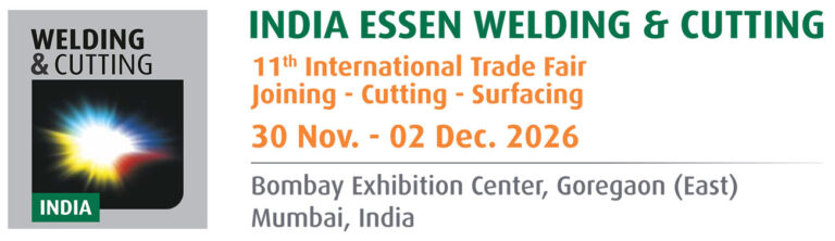 India Essen Welding & Cutting 2026, Mumbai, du 30 novembre au 2 décembre 2026 : accéder au site web du salon